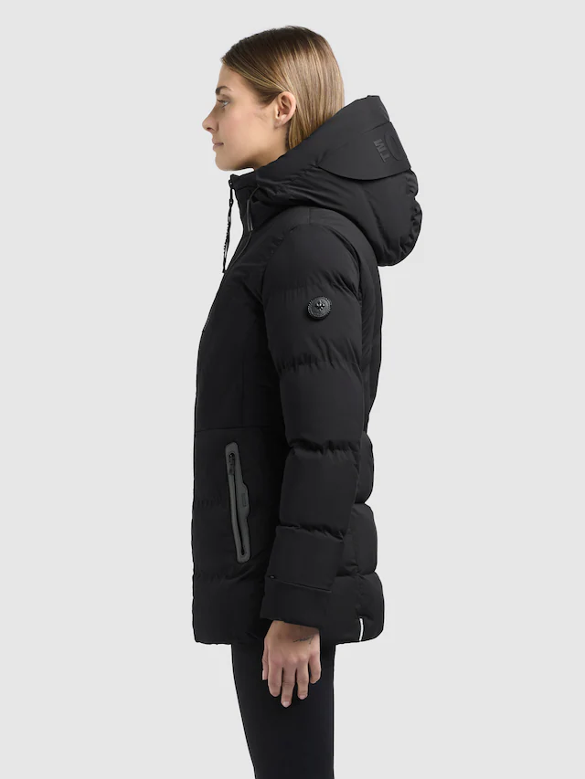 khujo Steppjacke »RABB2« mit Kapuze Applikationen aus Kunstleder