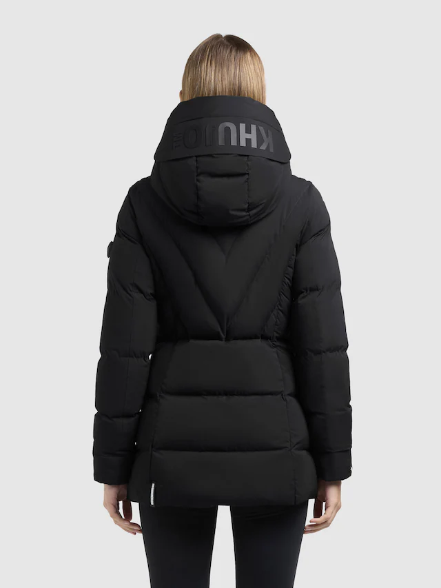khujo Steppjacke »RABB2« mit Kapuze Applikationen aus Kunstleder