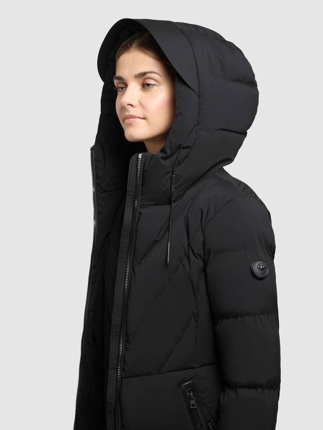 khujo Steppjacke »RABB2« mit Kapuze Applikationen aus Kunstleder