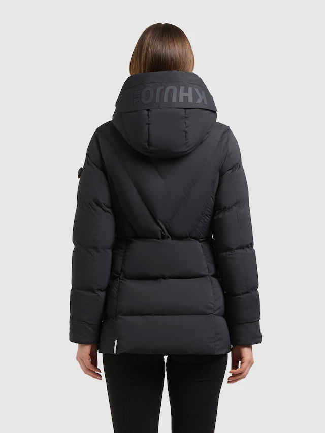 khujo Steppjacke »RABB2« mit Kapuze Applikationen aus Kunstleder