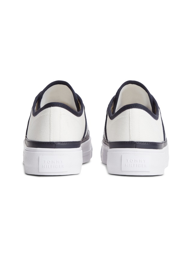 Tommy Hilfiger Plateausneaker »PLATFORM VULC SNEAKER PIPING« Freizeitschuh, Halbschuh, Schnürschuh mit Kontrast-Paspellierung