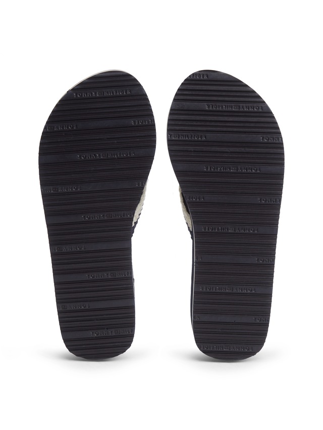 Tommy Hilfiger Dianette »TH WEDGE CROCHET SUMMER SANDAL« Sommerschuh, Zehentrenner in sommerlicher Häkeloptik