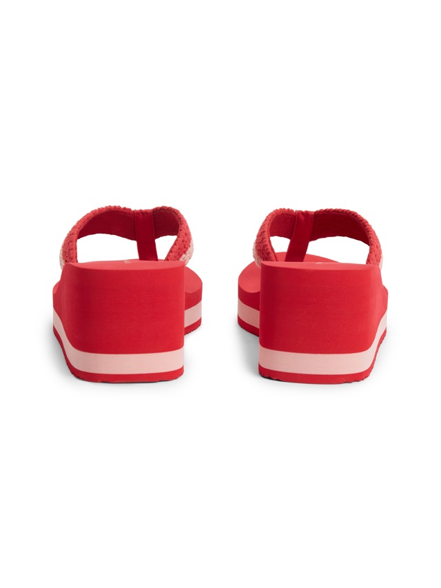 Tommy Hilfiger Dianette »TH WEDGE CROCHET SUMMER SANDAL« Sommerschuh, Zehentrenner in sommerlicher Häkeloptik