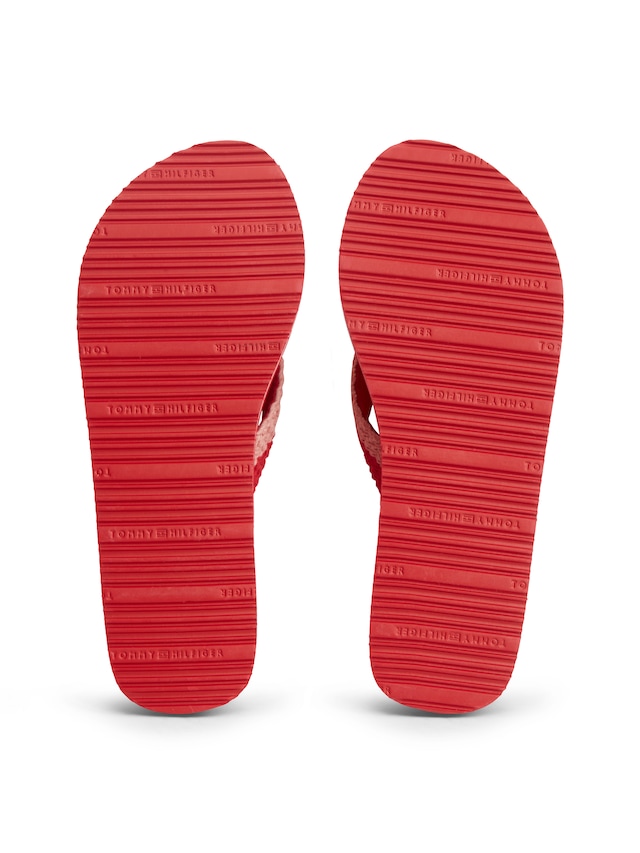 Tommy Hilfiger Dianette »TH WEDGE CROCHET SUMMER SANDAL« Sommerschuh, Zehentrenner in sommerlicher Häkeloptik