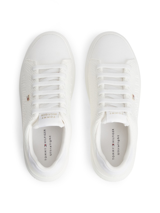 Tommy Hilfiger Sneaker »TH ICON LIGHT KNIT SNEAKER« Freizeitschuh, Halbschuh, Schnürschuh in sommerlicher Strick-Optik