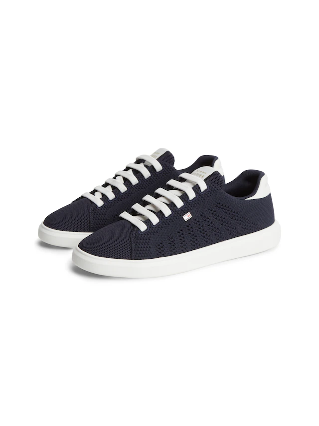 Tommy Hilfiger Sneaker »TH ICON LIGHT KNIT SNEAKER« Freizeitschuh, Halbschuh, Schnürschuh in sommerlicher Strick-Optik