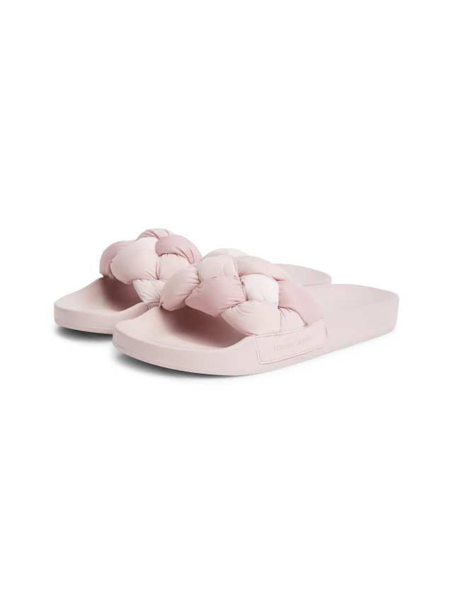 Tommy Jeans Pantolette »TJW BRAIDED SLIDES« Sommerschuh, Schlupfschuh, Strandschuh mit geflochtener Bandage