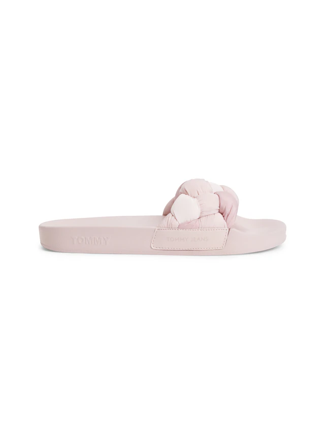Tommy Jeans Pantolette »TJW BRAIDED SLIDES« Sommerschuh, Schlupfschuh, Strandschuh mit geflochtener Bandage