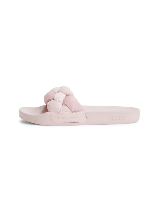 Tommy Jeans Pantolette »TJW BRAIDED SLIDES« Sommerschuh, Schlupfschuh, Strandschuh mit geflochtener Bandage