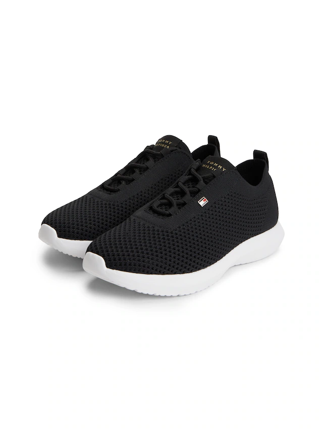 Tommy Hilfiger Keilsneaker »TH KNIT RUNNER« Freizeitschuh, Halbschuh, Schnürschuh mit Logoflaggen-Element