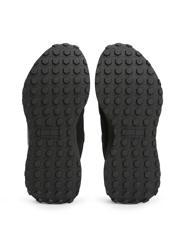 Tommy Jeans Keilsneaker »MODERN RUNNER MIX« Freizeitschuh, Halbschuh, Schnürschuh mit seitlichem Logo
