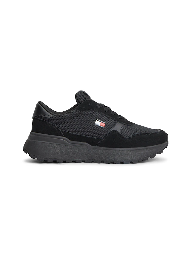 Tommy Jeans Keilsneaker »MODERN RUNNER MIX« Freizeitschuh, Halbschuh, Schnürschuh mit seitlichem Logo