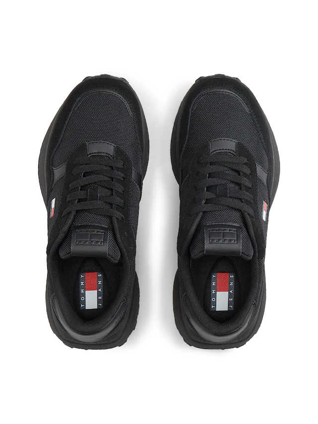 Tommy Jeans Keilsneaker »MODERN RUNNER MIX« Freizeitschuh, Halbschuh, Schnürschuh mit seitlichem Logo
