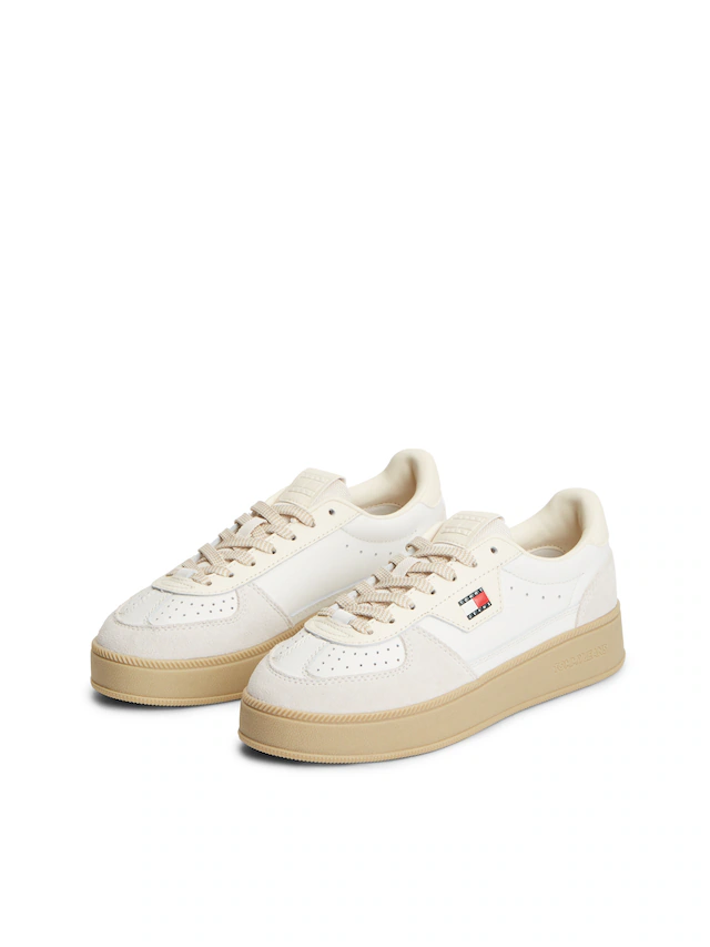 Tommy Jeans Plateausneaker »THE GREENWICH EDGE MAX« Freizeitschuh, Schnürschuh im Retro-Look mit Perforationen