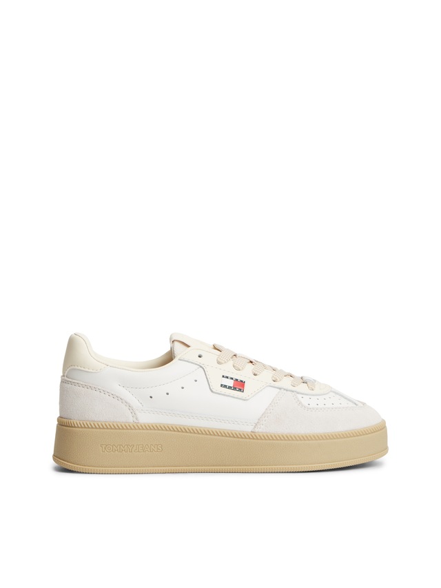 Tommy Jeans Plateausneaker »THE GREENWICH EDGE MAX« Freizeitschuh, Schnürschuh im Retro-Look mit Perforationen
