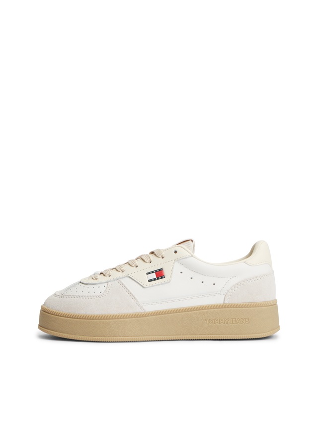 Tommy Jeans Plateausneaker »THE GREENWICH EDGE MAX« Freizeitschuh, Schnürschuh im Retro-Look mit Perforationen