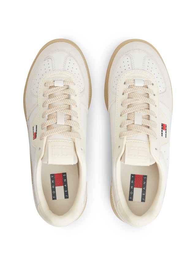 Tommy Jeans Plateausneaker »THE GREENWICH EDGE MAX« Freizeitschuh, Schnürschuh im Retro-Look mit Perforationen