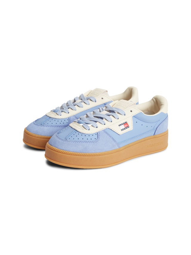 Tommy Jeans Plateausneaker »THE GREENWICH EDGE MAX« Freizeitschuh, Schnürschuh im Retro-Look mit Perforationen
