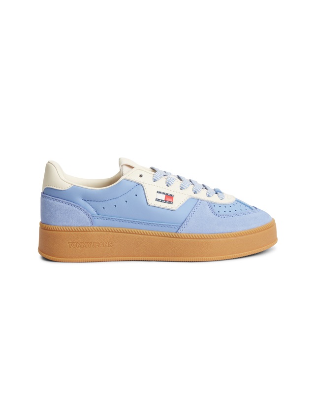 Tommy Jeans Plateausneaker »THE GREENWICH EDGE MAX« Freizeitschuh, Schnürschuh im Retro-Look mit Perforationen