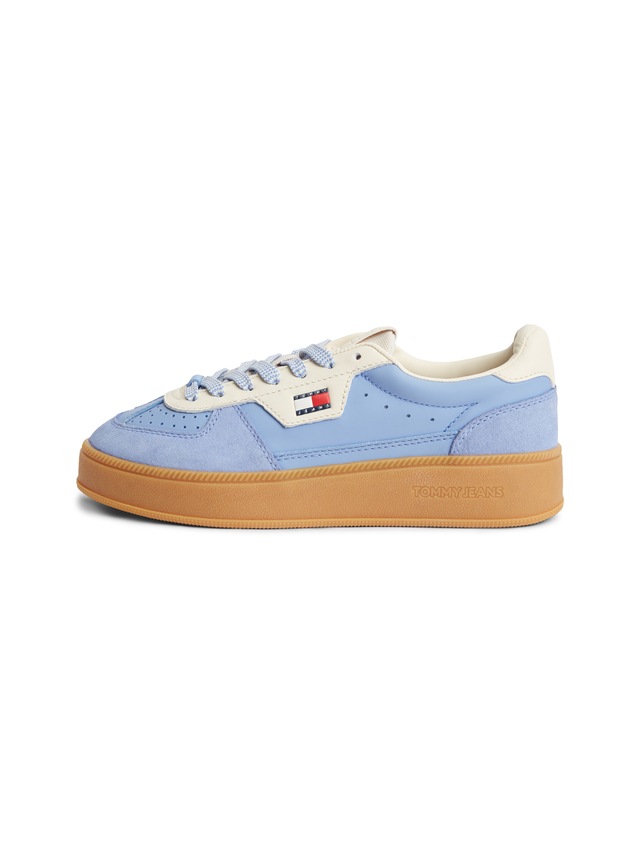 Tommy Jeans Plateausneaker »THE GREENWICH EDGE MAX« Freizeitschuh, Schnürschuh im Retro-Look mit Perforationen
