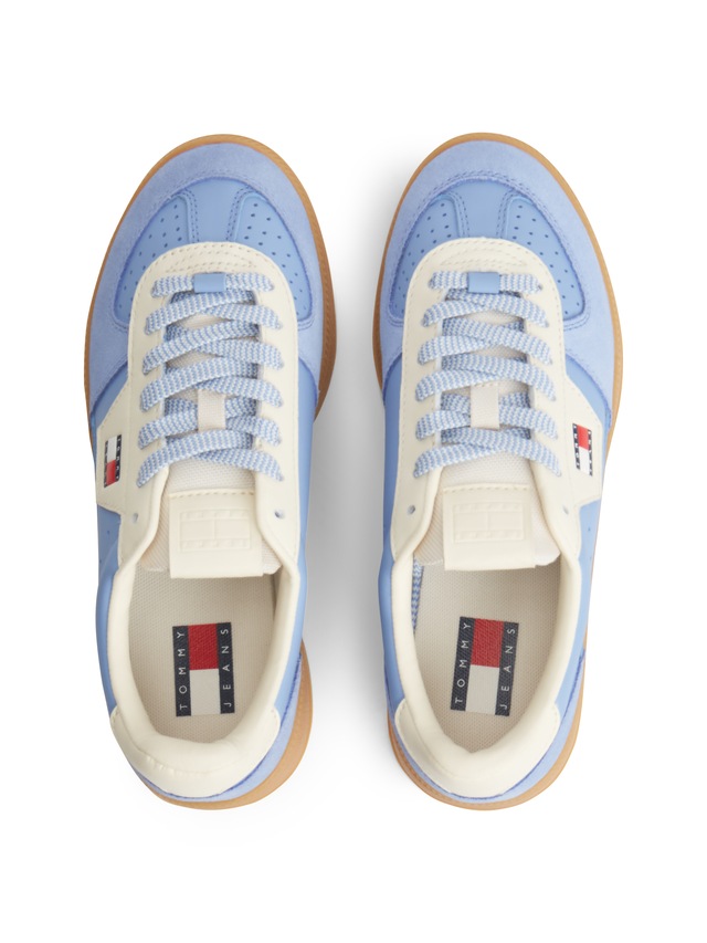 Tommy Jeans Plateausneaker »THE GREENWICH EDGE MAX« Freizeitschuh, Schnürschuh im Retro-Look mit Perforationen