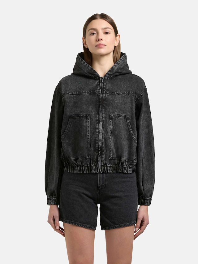 khujo Jeansjacke »Gretel« mit Kapuze Modische Jacke in Jeans-Optik