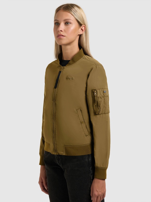 khujo Bomberjacke »Denz« ohne Kapuze Matte Damen Übergangsjacke mit Bündchen
