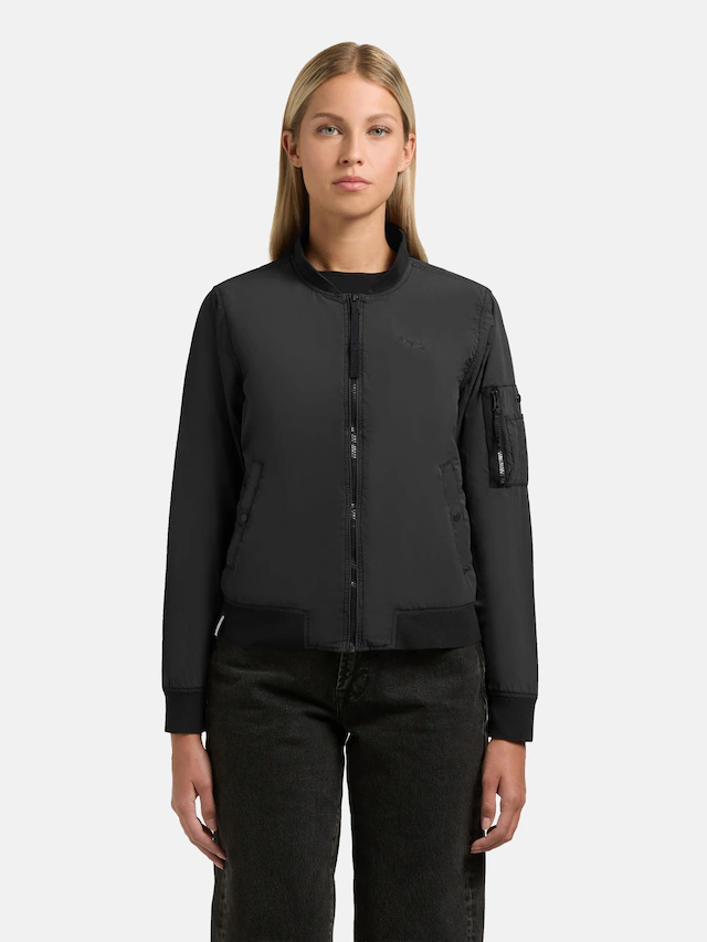 khujo Bomberjacke »Denz« ohne Kapuze Matte Damen Übergangsjacke mit Bündchen