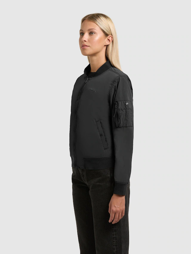 khujo Bomberjacke »Denz« ohne Kapuze Matte Damen Übergangsjacke mit Bündchen