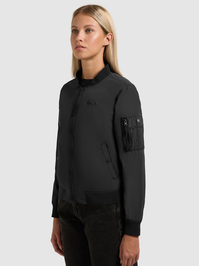 khujo Bomberjacke »Denz« ohne Kapuze Matte Damen Übergangsjacke mit Bündchen