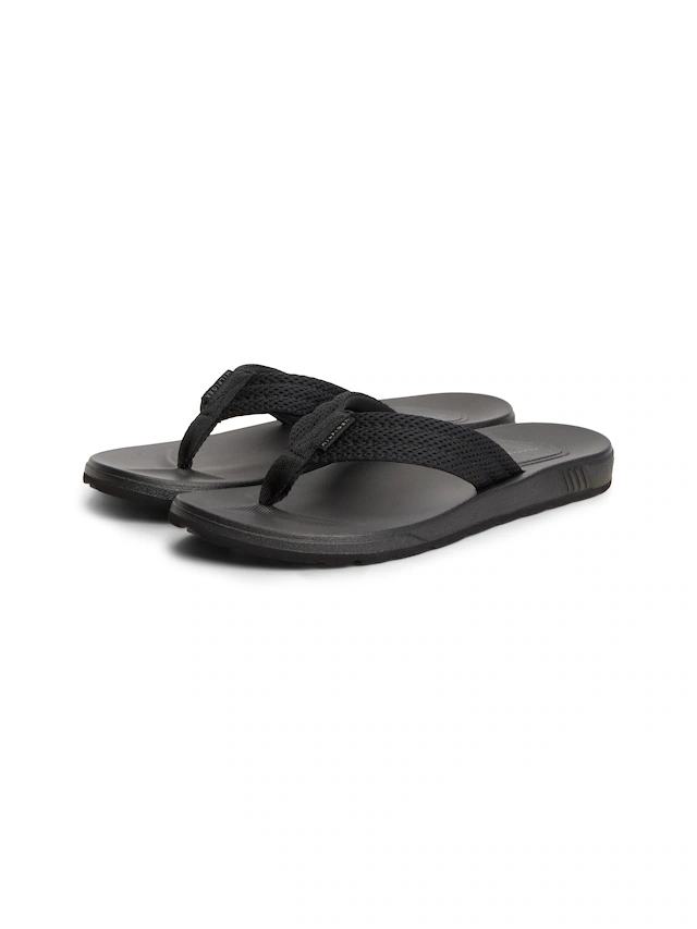 Tommy Hilfiger Zehentrenner »MOLDED PADDED HILFIGER B SANDAL« Strandschuh, Sommerschuh, Poolslide mit Kontrastbesatz
