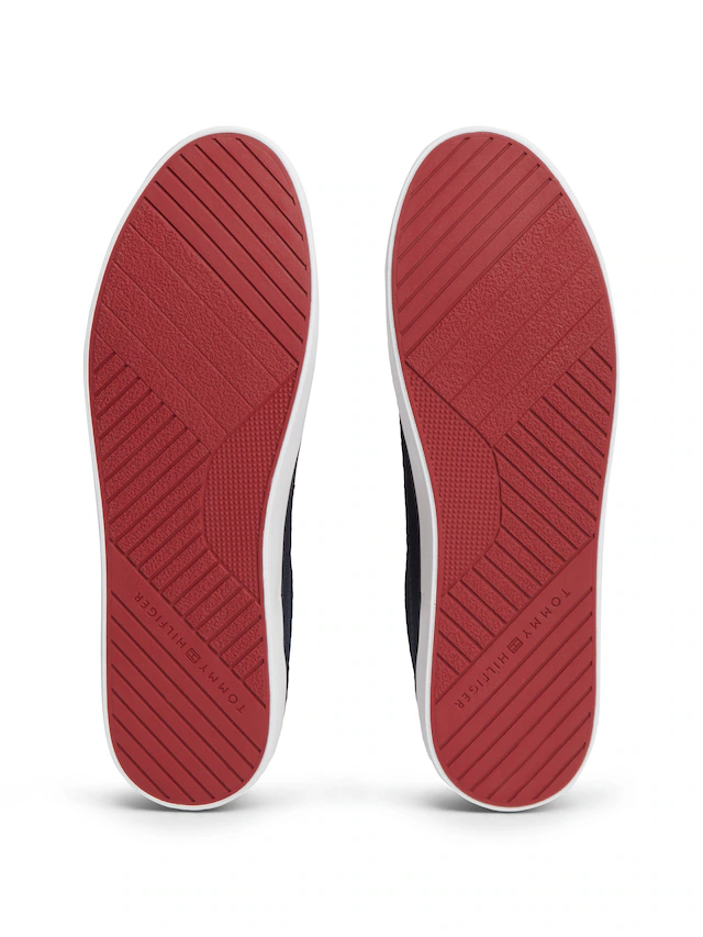 Tommy Hilfiger Sneaker »TH HI VULC CORE LOW SUMMER MESH« Freizeitschuh, Halbschuh, Schnürschuh mit Kontrastbesätzen