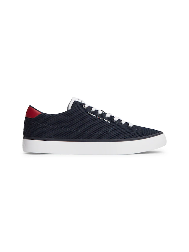Tommy Hilfiger Sneaker »TH HI VULC CORE LOW SUMMER MESH« Freizeitschuh, Halbschuh, Schnürschuh mit Kontrastbesätzen
