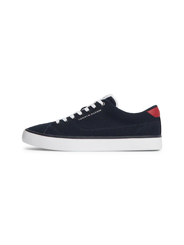 Tommy Hilfiger Sneaker »TH HI VULC CORE LOW SUMMER MESH« Freizeitschuh, Halbschuh, Schnürschuh mit Kontrastbesätzen