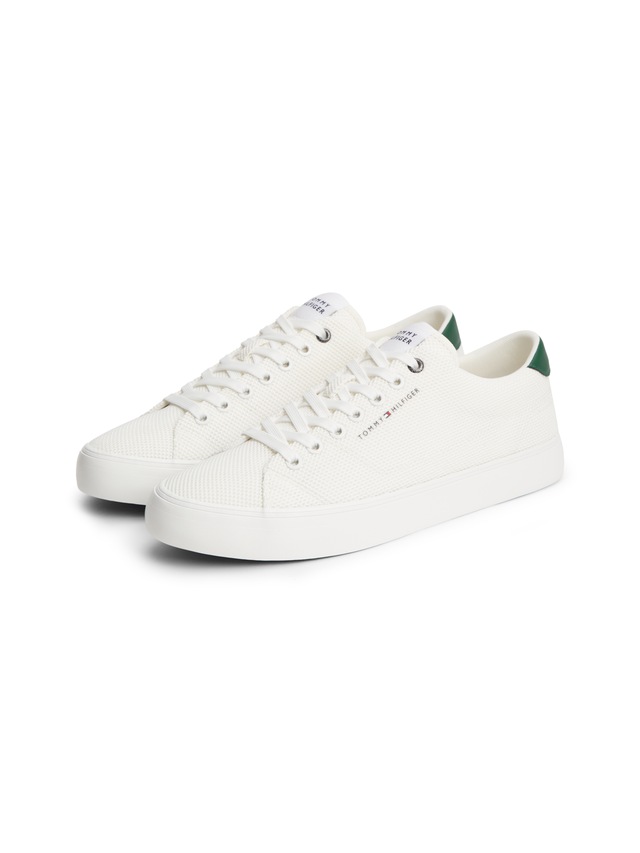 Tommy Hilfiger Sneaker »TH HI VULC CORE LOW SUMMER MESH« Freizeitschuh, Halbschuh, Schnürschuh mit Kontrastbesätzen