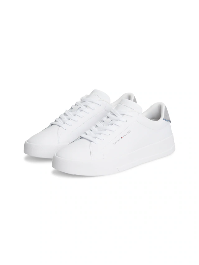 Tommy Hilfiger Sneaker »TH COURT LTH DETAIL ESS« Freizeitschuh, Halbschuh, Schnürer mit Logoschriftzügen
