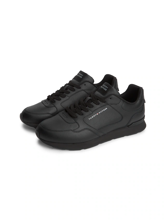 Tommy Hilfiger Sneaker »LIGHT EVA RUNNER LEATHER« Schnürer, Halbschuh, Freizeitschuh mit Logoschriftzug