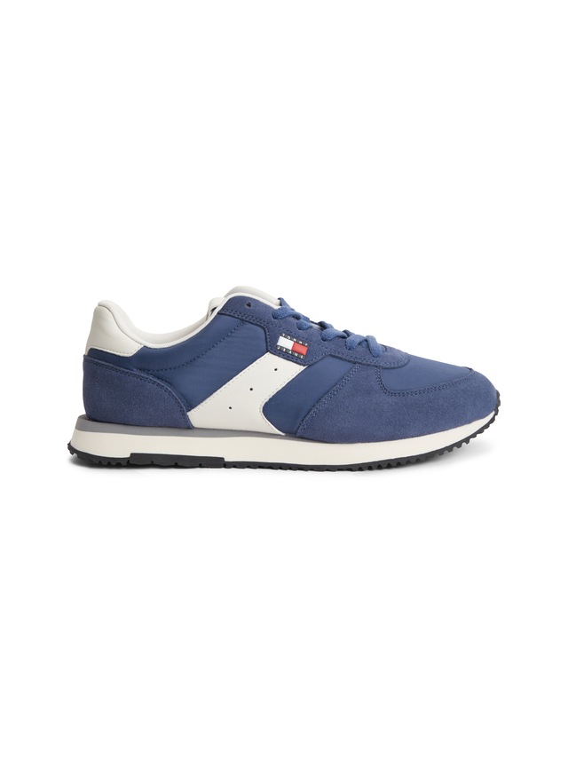 Tommy Jeans Sneaker »TJM EVA RUNNER MIX MATERIAL« Freizeitschuh, Schnürschuh mit Logoflaggen-Prägung an der Schuhzunge