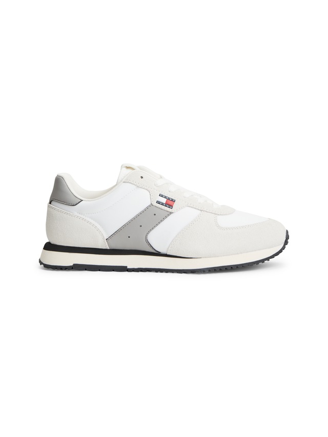 Tommy Jeans Sneaker »TJM EVA RUNNER MIX MATERIAL« Freizeitschuh, Schnürschuh mit Logoflaggen-Prägung an der Schuhzunge