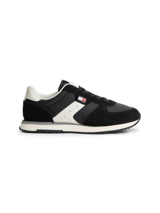 Tommy Jeans Sneaker »TJM EVA RUNNER MIX MATERIAL« Freizeitschuh, Schnürschuh mit Logoflaggen-Prägung an der Schuhzunge