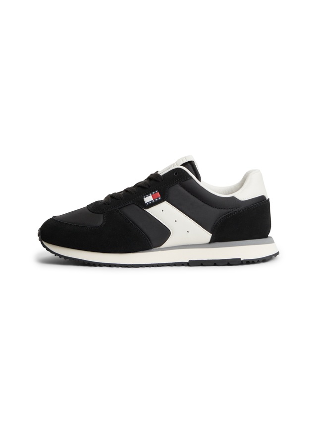 Tommy Jeans Sneaker »TJM EVA RUNNER MIX MATERIAL« Freizeitschuh, Schnürschuh mit Logoflaggen-Prägung an der Schuhzunge
