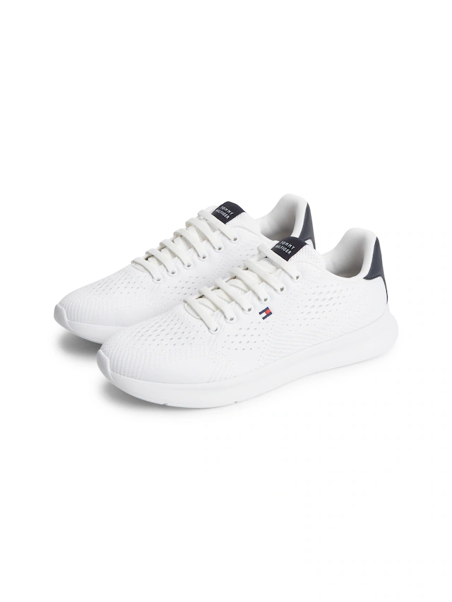 Tommy Hilfiger Sneaker »LIGHTWEIGHT RUNNER KNIT« Freizeitschuh, Halbschuh, Schnürschuh mit seitlicher Logo-Flagg