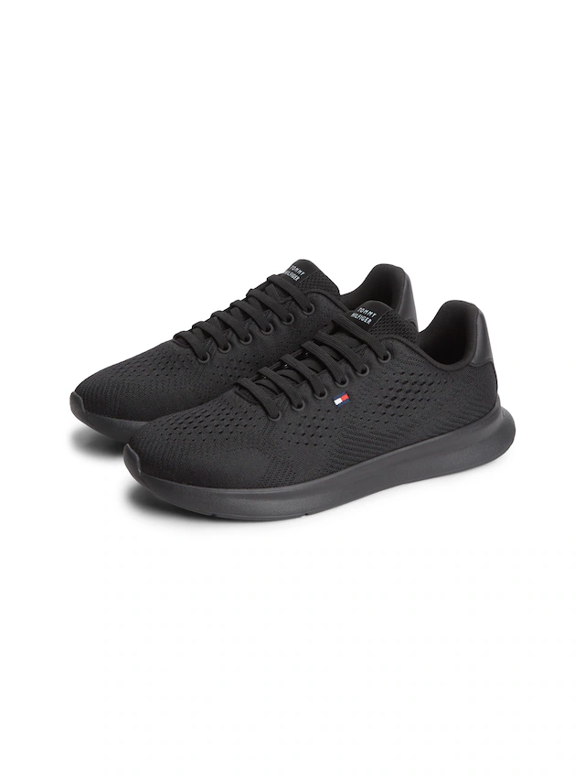 Tommy Hilfiger Sneaker »LIGHTWEIGHT RUNNER KNIT« Freizeitschuh, Halbschuh, Schnürschuh mit seitlicher Logo-Flagg