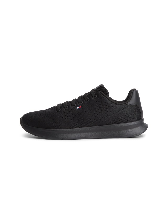 Tommy Hilfiger Sneaker »LIGHTWEIGHT RUNNER KNIT« Freizeitschuh, Halbschuh, Schnürschuh mit seitlicher Logo-Flagg