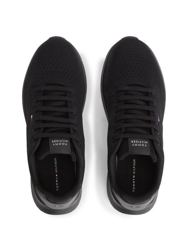 Tommy Hilfiger Sneaker »LIGHTWEIGHT RUNNER KNIT« Freizeitschuh, Halbschuh, Schnürschuh mit seitlicher Logo-Flagg