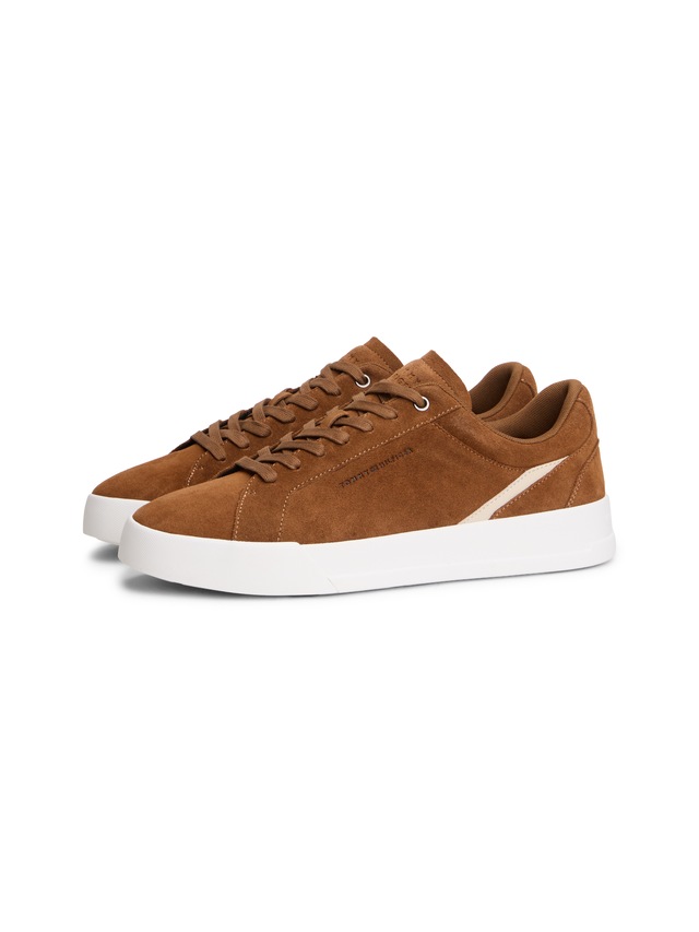 Tommy Hilfiger Sneaker »TH COURT PREMIUM SUEDE« Freizeitschuh, Halbschuh, Schnürer im Retro-Look