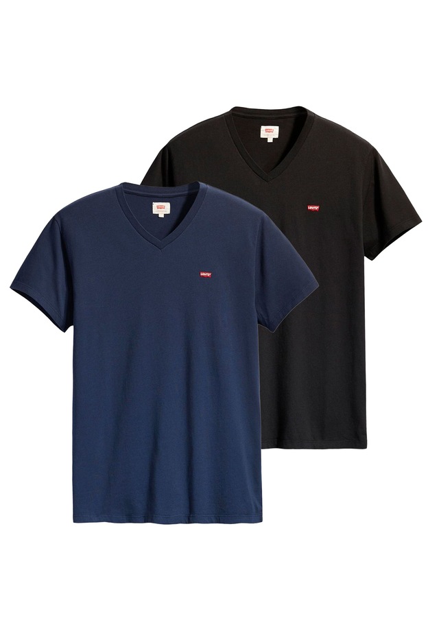 Levi's® T-Shirt »T-Shirt ORIGINAL HM VNECK 2P 2er Pack« 2