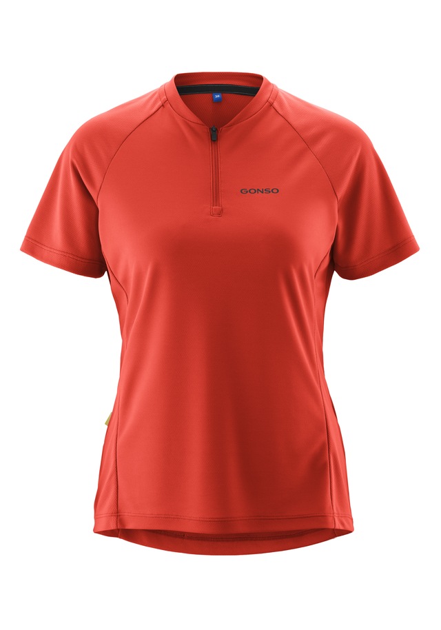 Gonso Radtrikot »SITIVO Jersey Blue W« Damen Fahrradtrikot mit Rückentasche, Half-Zip Trikot, Loose Fit