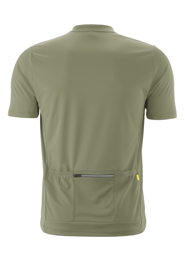 Gonso Radtrikot »SITIVO Jersey Green M« Herren Fahrradtrikot kurzarm, Half-Zip Trikot mit Rückentasche