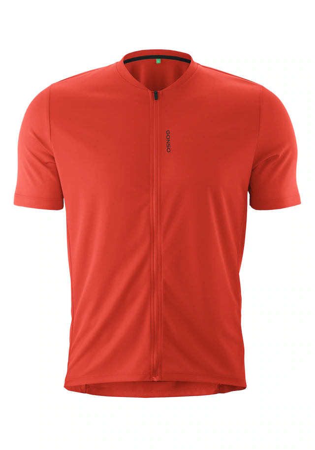 Gonso Radtrikot »SITIVO Jersey Green M« Herren Fahrradtrikot kurzarm, Half-Zip Trikot mit Rückentasche